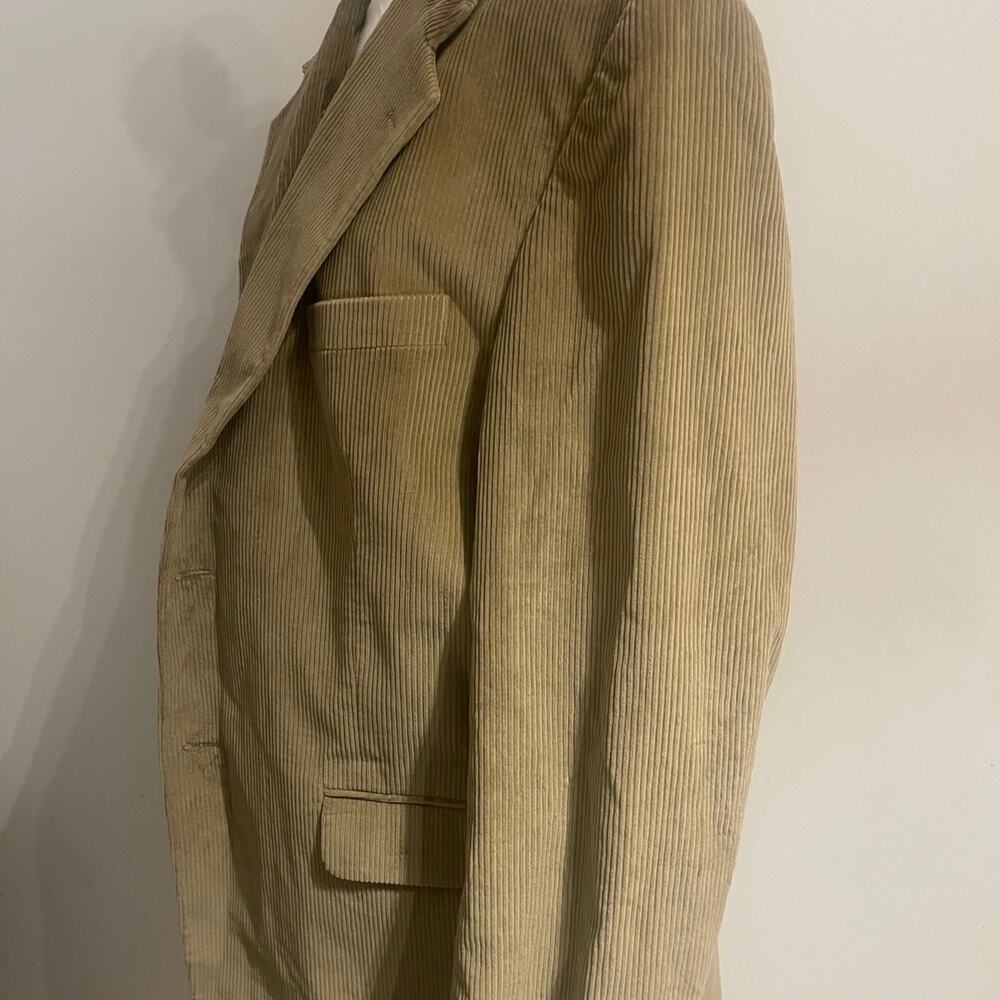 Stafford Men’s 100% Cotton Brown Cordouroy Sport Coat Size 42 R - Picture 3 of 10
